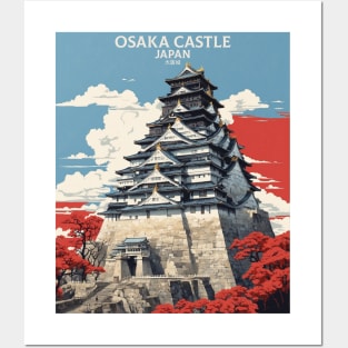 Osaka Castle Japan Vintage Poster Tourism Posters and Art